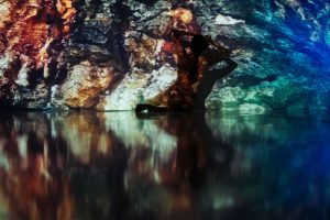 lisa nevada: skin of trees, as part of Open Studios: Curated by Tatyana Tenenbaum, presented by CPR – Center for Performance Research on December 9, 2021. Image courtesy CPR. Photo by Asya Gorovits.